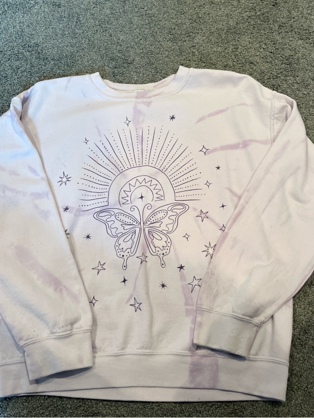 Pacsun Butterfly Graphic Purple Sweatshirt